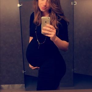 Motherhood Maternity Fitted Black Dress